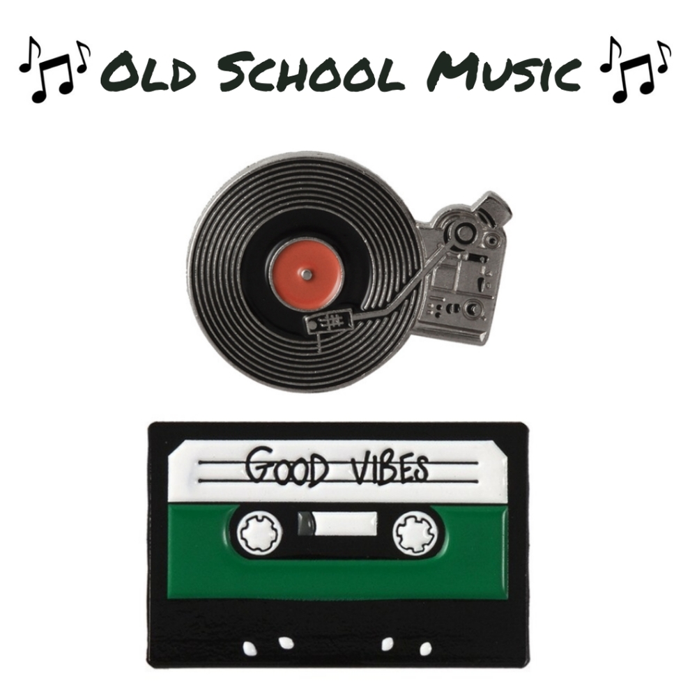 Old School Music Pin Set